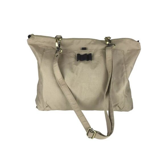 Ruff Hewn Womens Beige Shoulder Strap Inner Pocket Tote Bag With Pouch - Picture 1 of 8